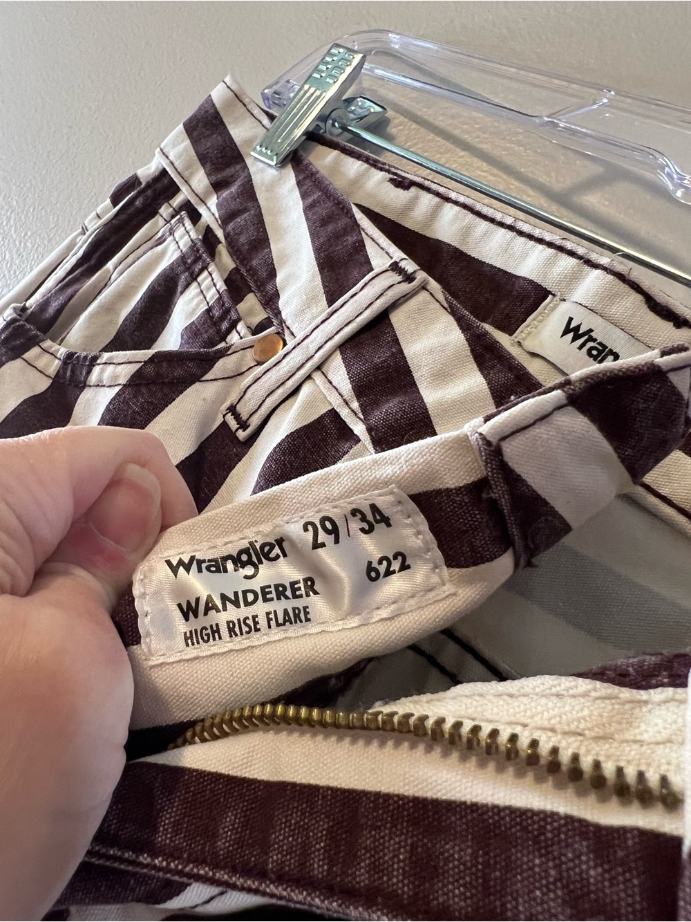 Wrangler "The Wanderer" High-Rise Striped Flare Jeans - Picture 15 of 16